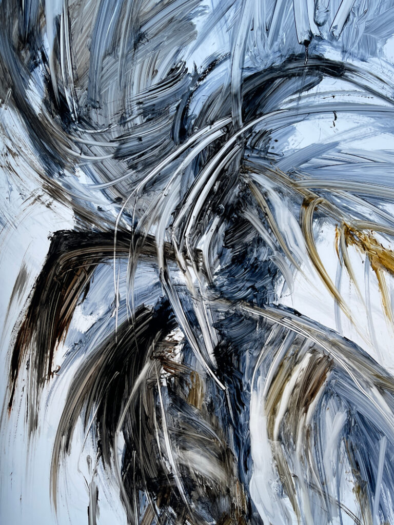 Painting of palm tree detail Anne Bennett