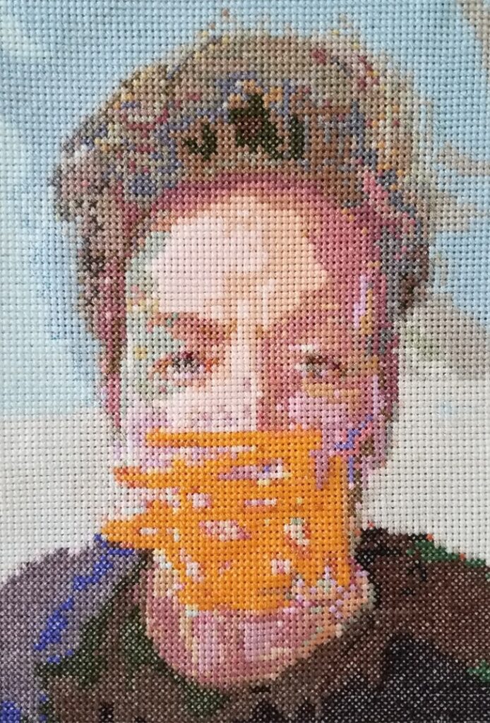 ArgusKarryn_Regret_2020_30cm x 20cm_aidacloth_cotton