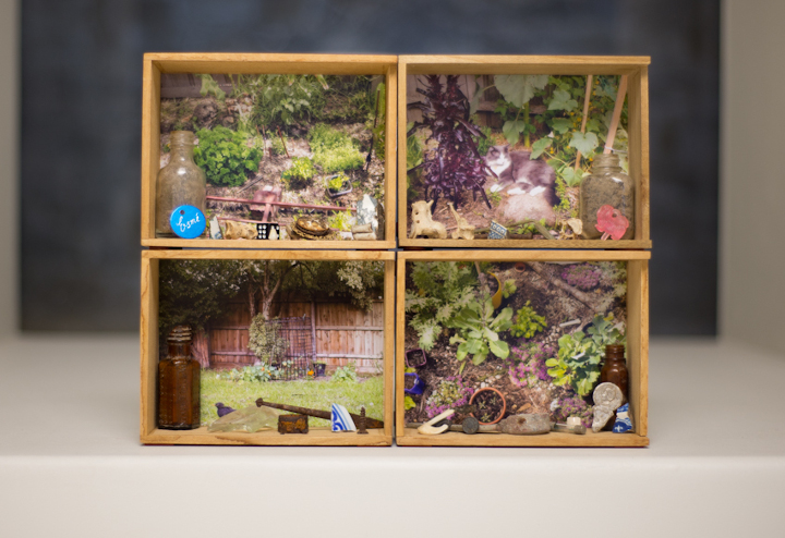 Needham_Claire_Digging up the past_2016_17x26x12cm_Found Objects, wood, photography_Credit Danielle Smelter Banyule Open Studios